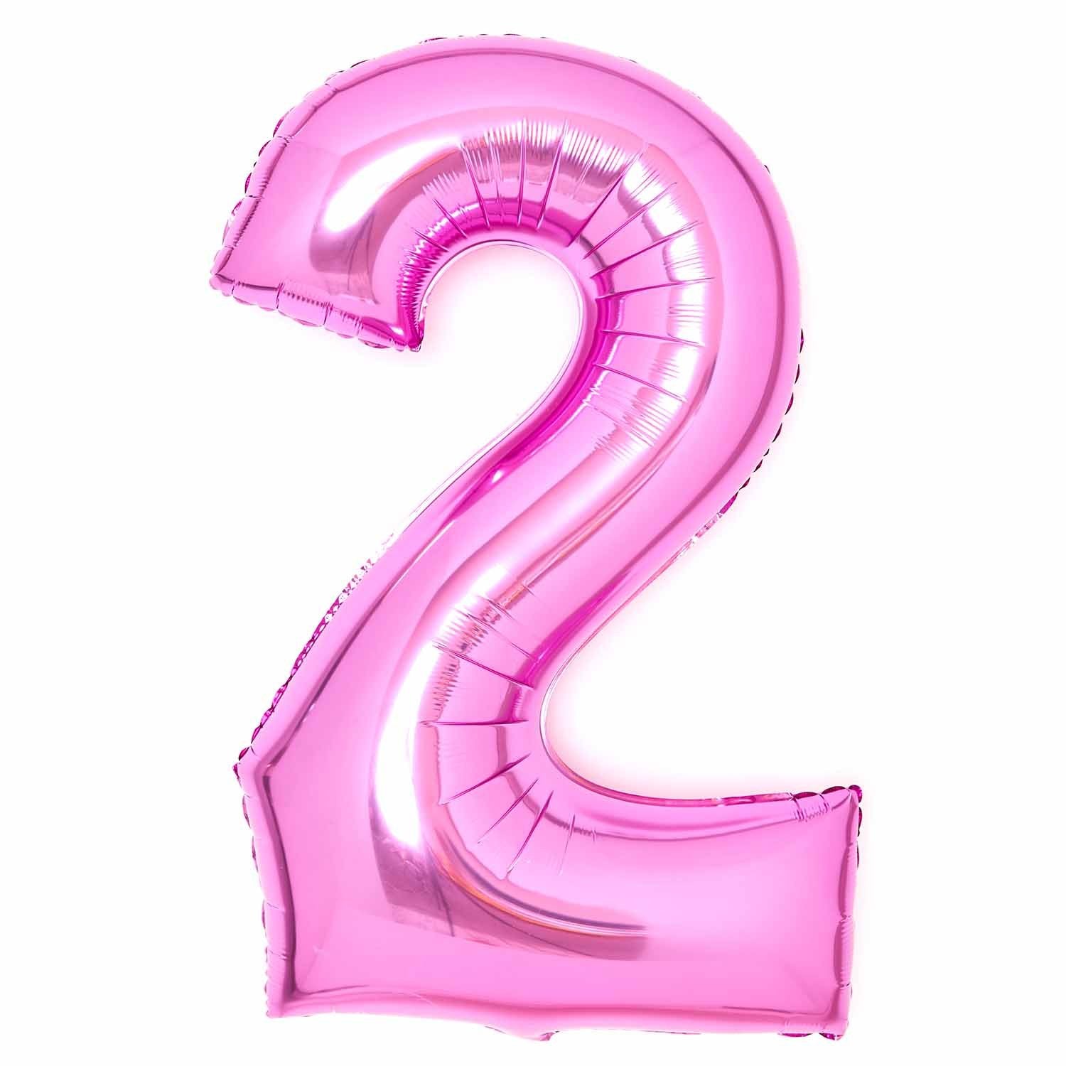 Pink  Foil Number 2 Balloon 89cm