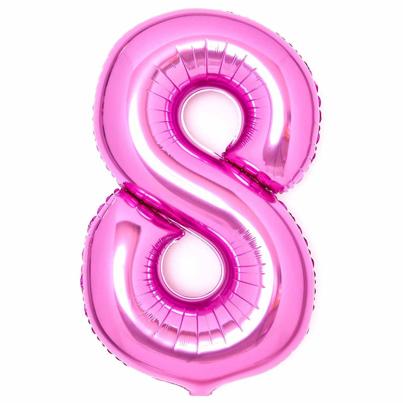 Pink  Foil Number 8 Balloon 89cm