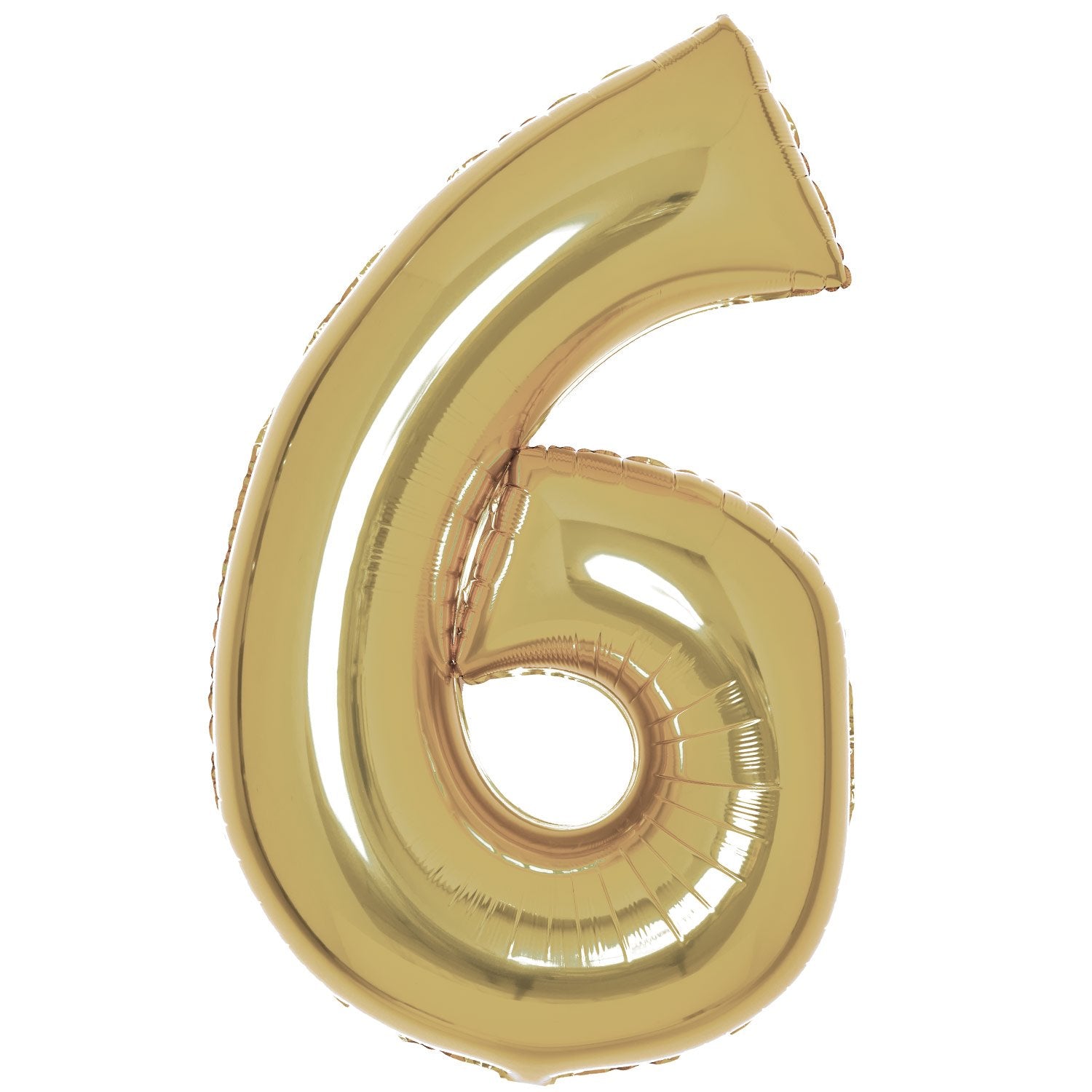 White Gold Foil Number 6 Balloon 89cm