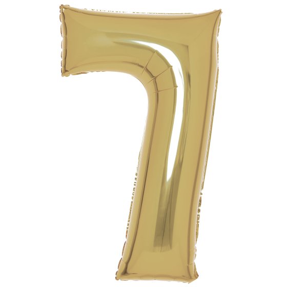 White Gold Foil Number 7 Balloon 89cm