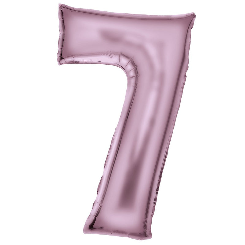 Silk Lustre Pink Foil Number 7 Balloon 89cm