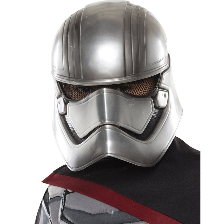 Captain Phasma Super Deluxe Size 3-5 action figure in silver armor standing with blaster rifle