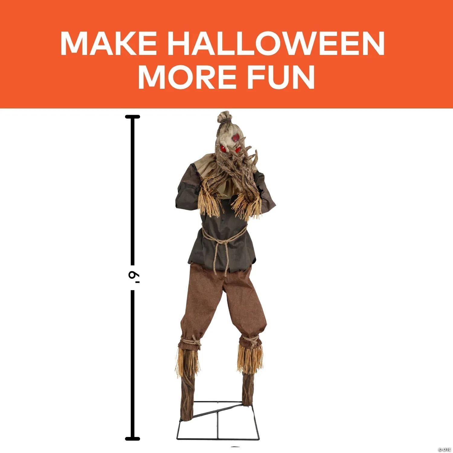 7 Ft. Animated Light-Up Grim Stalker Scarecrow
