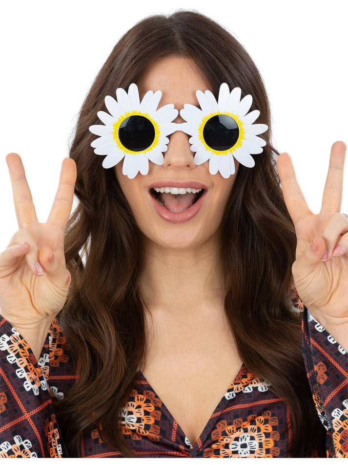 Daisy Hippie Specs, White