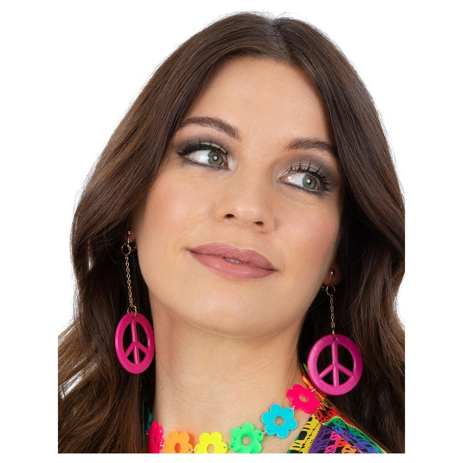 Neon Pink CND Earrings