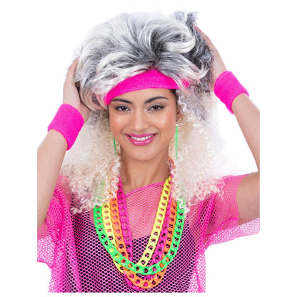 80s Neon Sweatbands, Pink