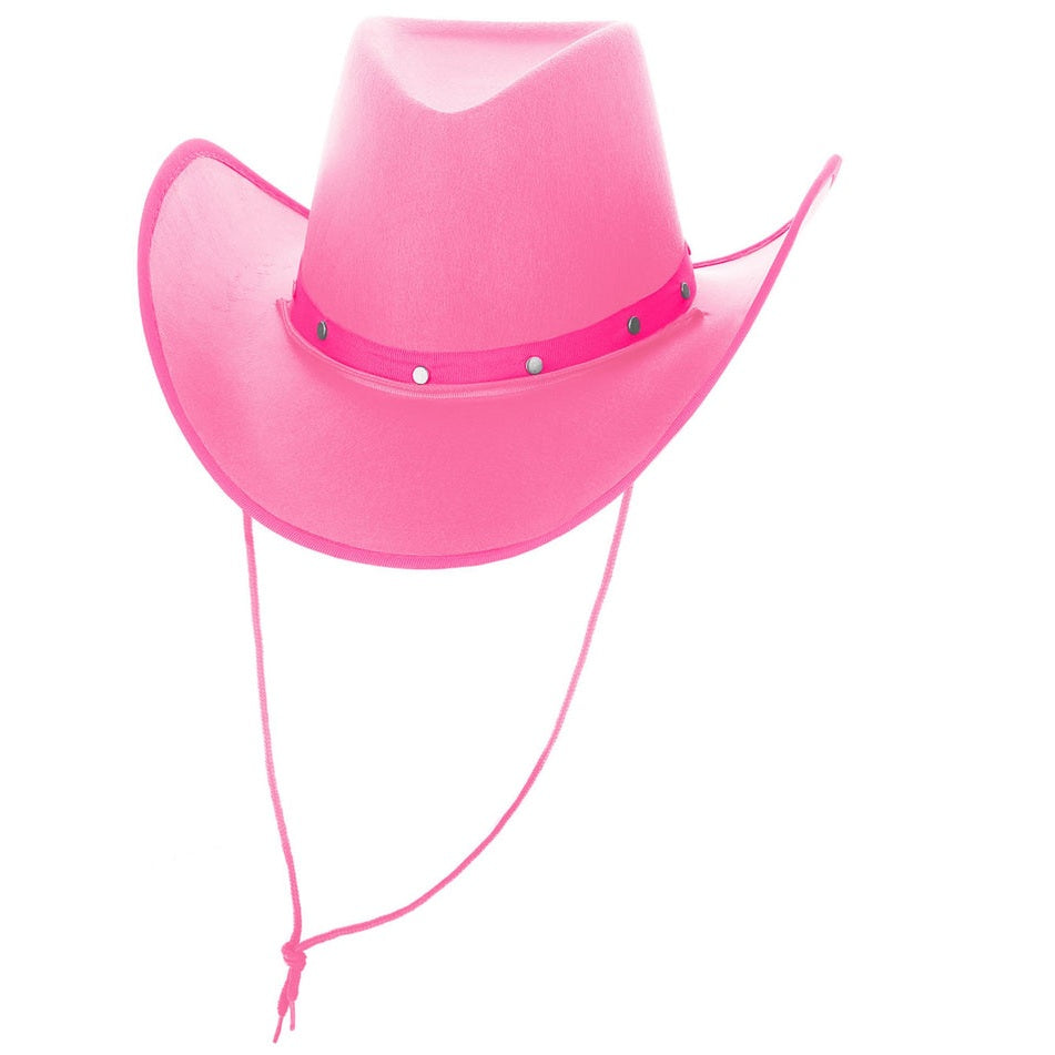 Hot Pink Cowboy Hat, Felt, with Cord
