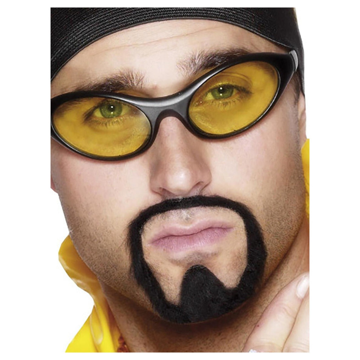 90s Rapper Specs with Yellow Lens, Retro Hip Hop Sunglasses