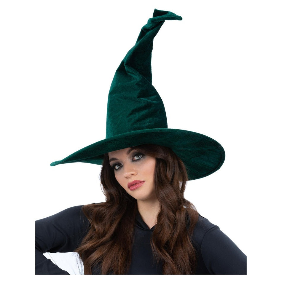 Emerald Green Velour Witch Hat