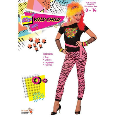 80s Wild Child Costume – Zebra Print