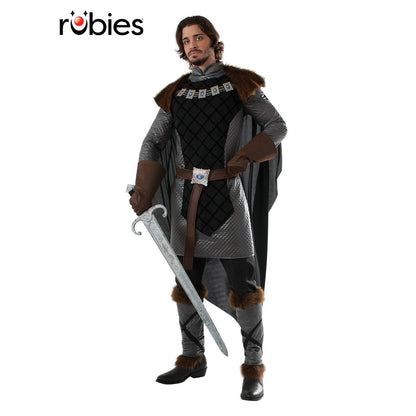 Dark Prince Deluxe Costume, Adult in black with intricate detailing and regal accents