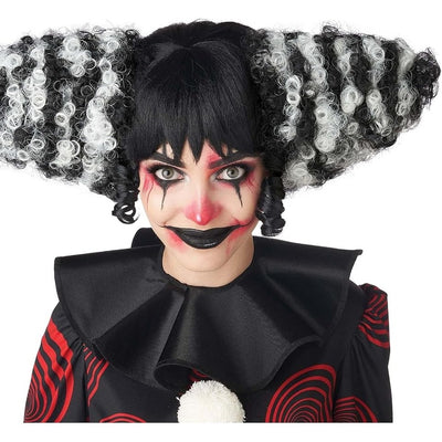 Evil Clown Wig, Black & White