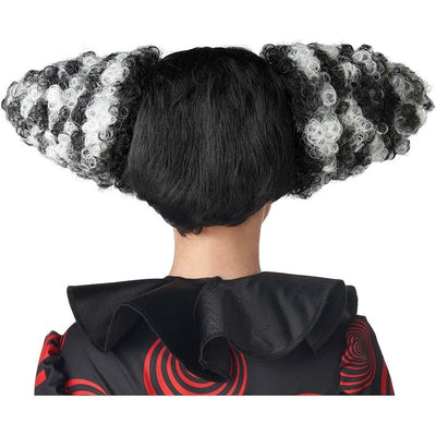 Evil Clown Wig, Black & White