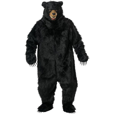 Black Bear Adult Deluxe Costume with Moveable Jaw Mask