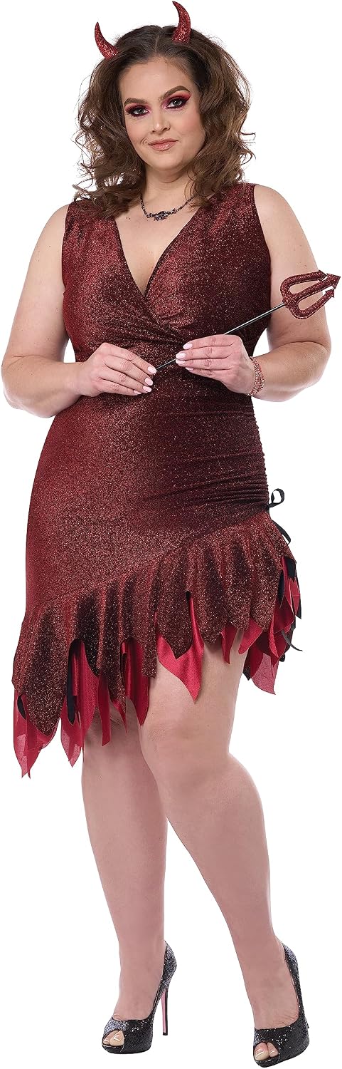 Red-Hot & Sizzling Devil Costume, Plus Size