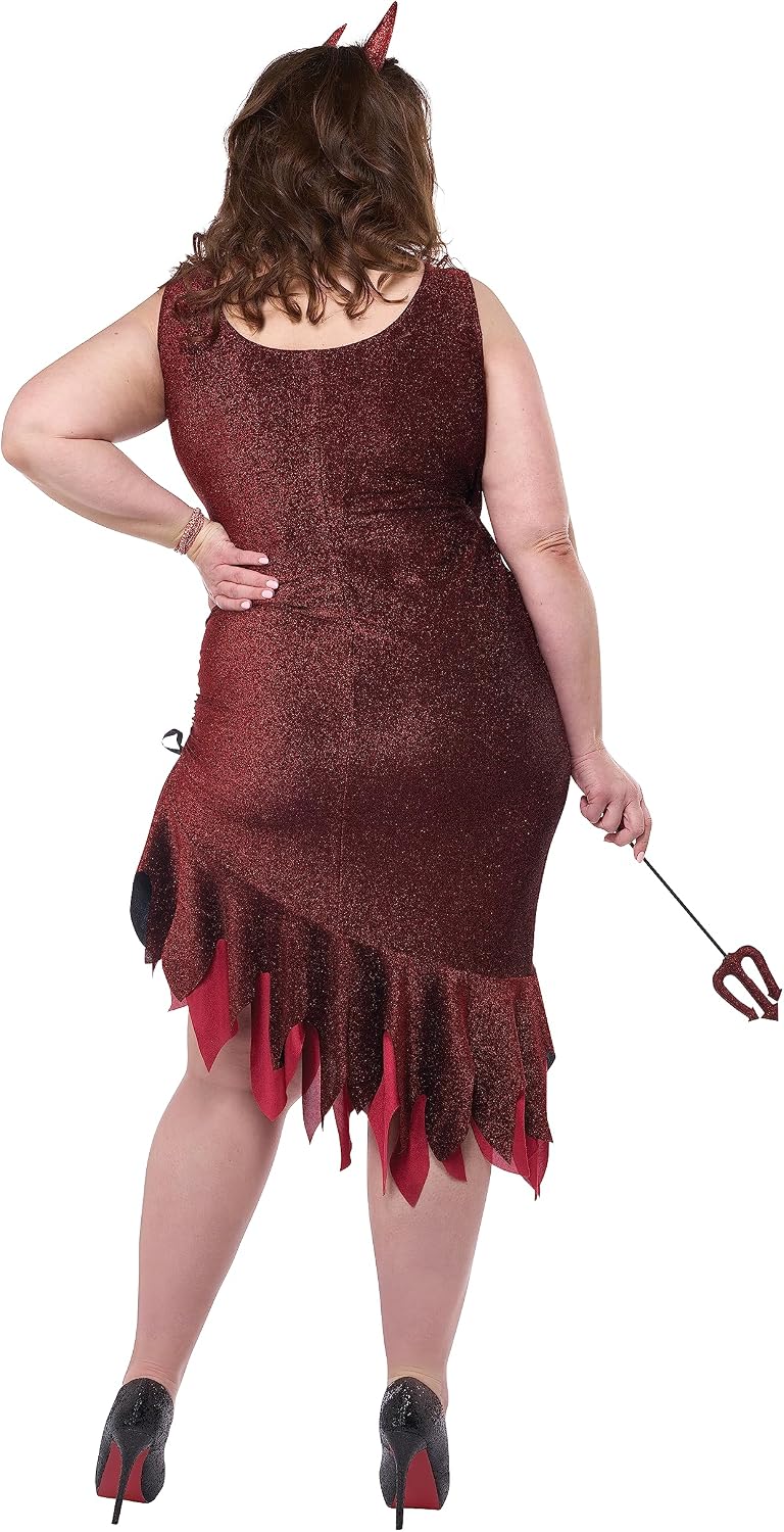 Red-Hot & Sizzling Devil Costume, Plus Size