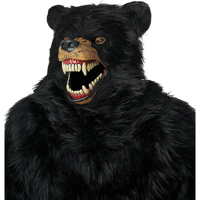 Black Bear Adult Deluxe Costume with Moveable Jaw Mask