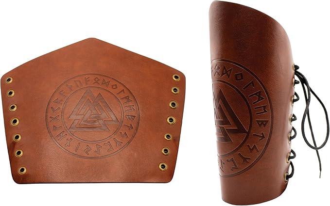Viking Warrior Arm Guards, Brown