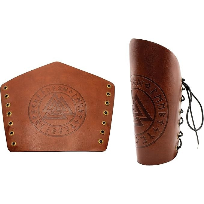 Viking Warrior Arm Guards, Brown