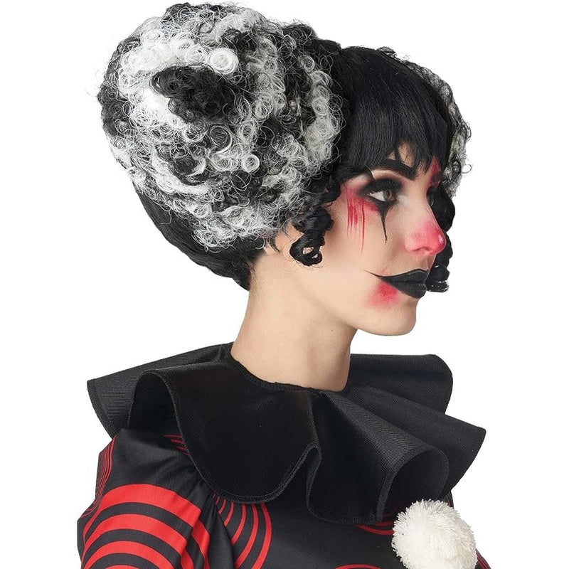 Evil Clown Wig, Black & White