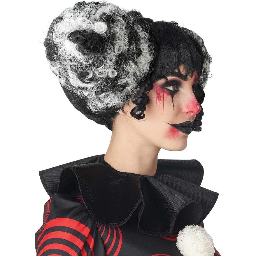 Evil Clown Wig, Black & White