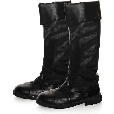 Faux Leather Black Boot Tops