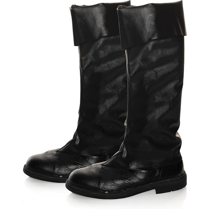 Faux Leather Black Boot Tops