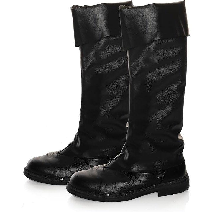 Faux Leather Black Boot Tops