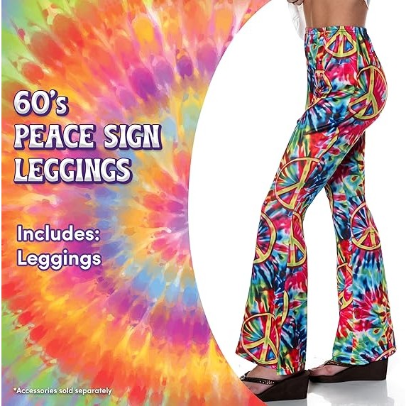 60's Tie-Dye Women's Costume Bell Bottoms