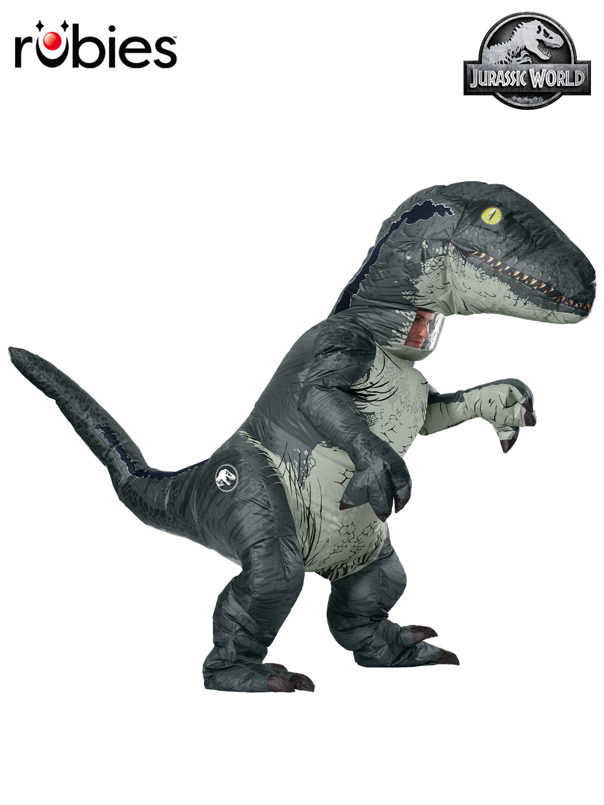 Velociraptor Blue Inflatable Costume, Adult