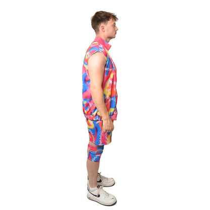 Children's roller blades costume with fancy helmet and protective gear