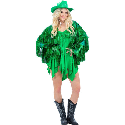 Fever Tinsel Festival Jacket, Green