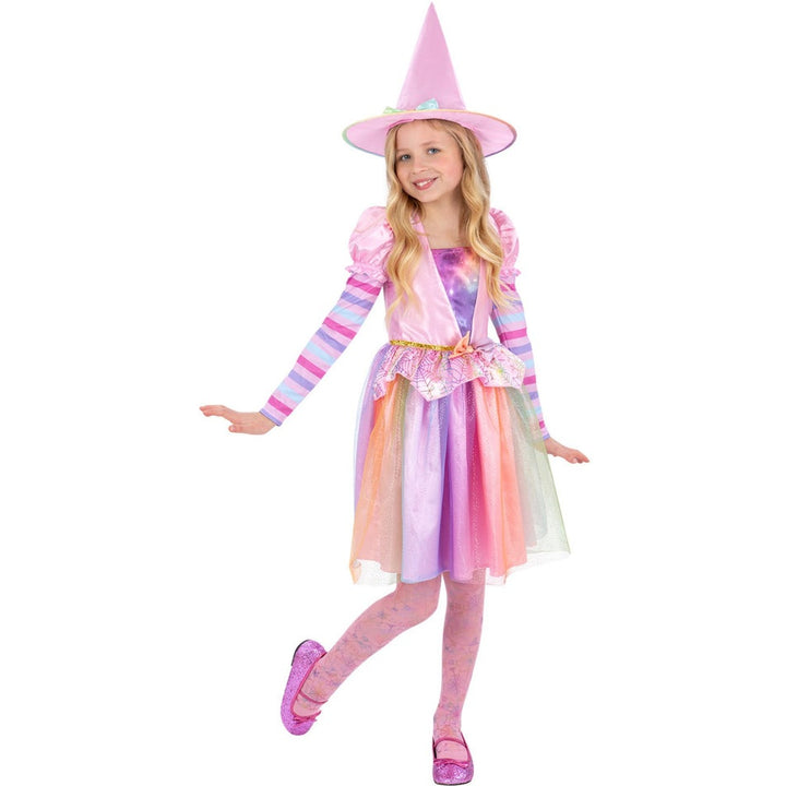 Pastel Rainbow Witch Costume, Child