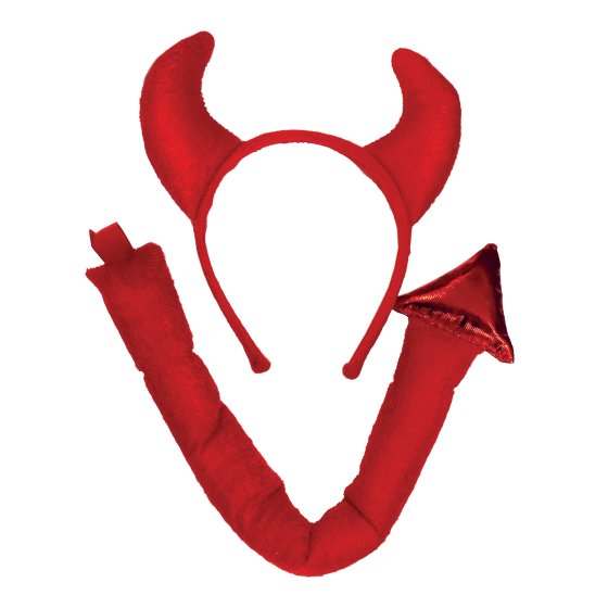 Devil Headband and Tail Set