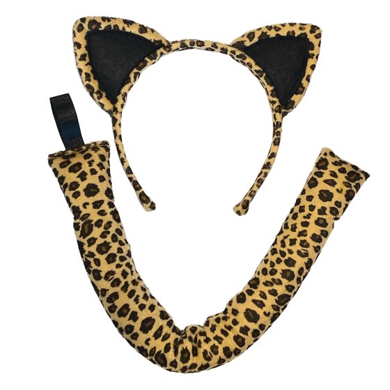 Leopard Headband and Tail Set