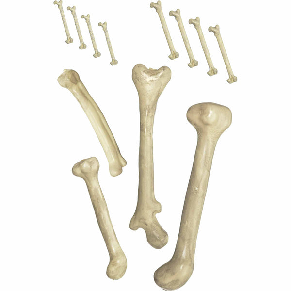 Alt text: A close-up image of Bag of Bones (A) product, a collection of various bone-shaped treats for dogs, displayed in a clear plastic bag with a label featuring the product name and logo