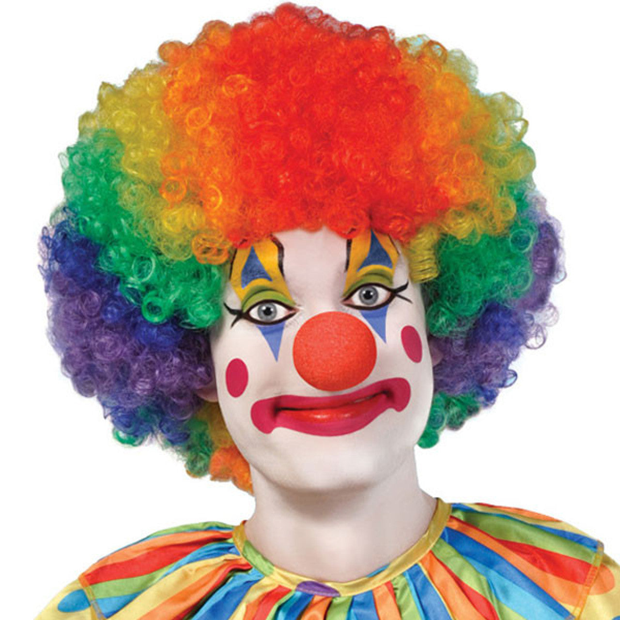 Jumbo Rainbow Clown Wig
