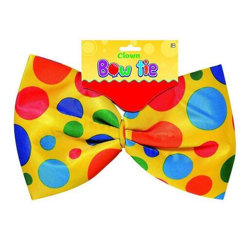 Multicolour Polka Dot Clown Bow Tie