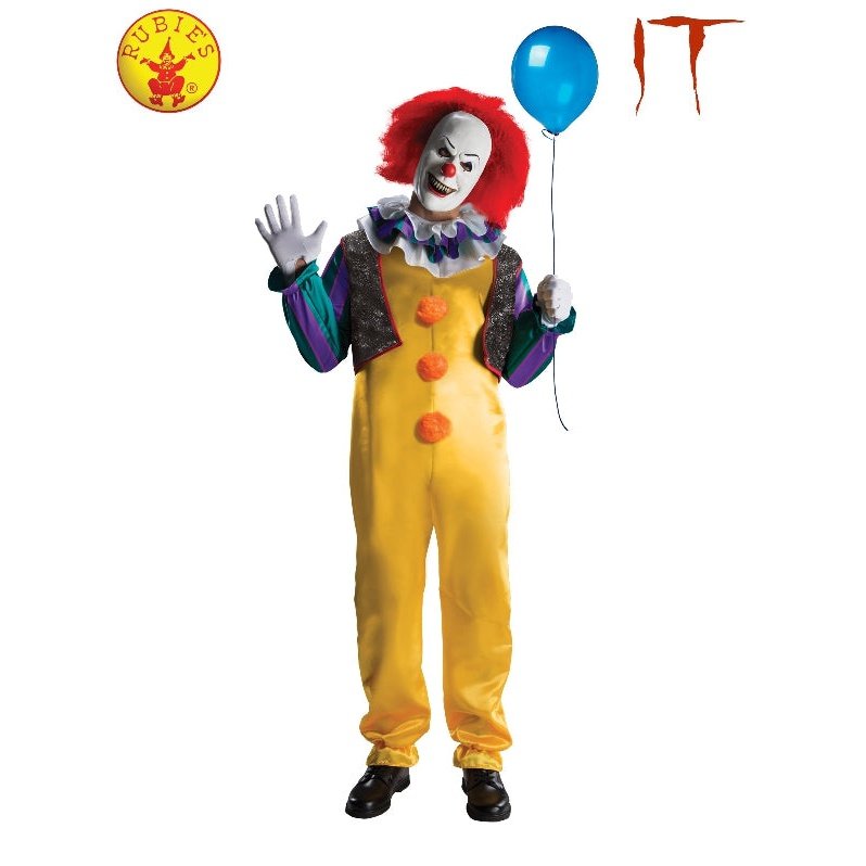 Pennywise Deluxe Size Std Halloween Clown Costume 