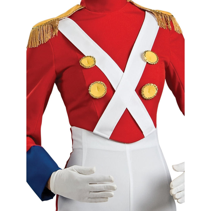 Adult Toy Soldier Halloween Costume for Women, Red and White Outfit with Hat
