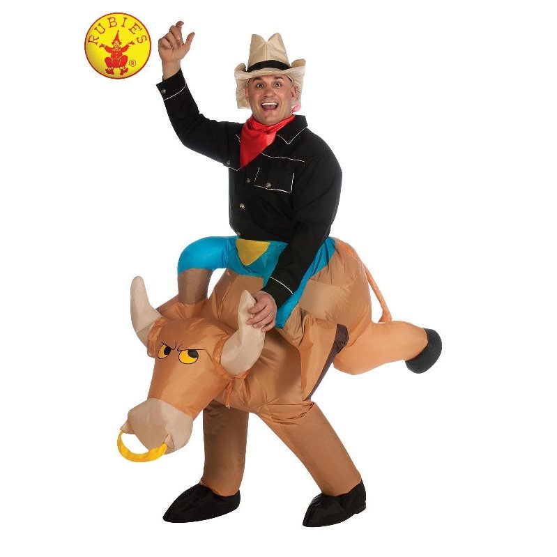 BULL RIDER INFLATABLE COSTUME, ADULT.