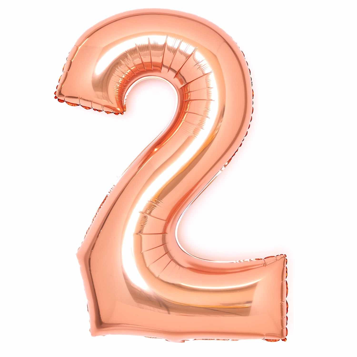 Rose Gold Foil Number 2 Balloon 89cm