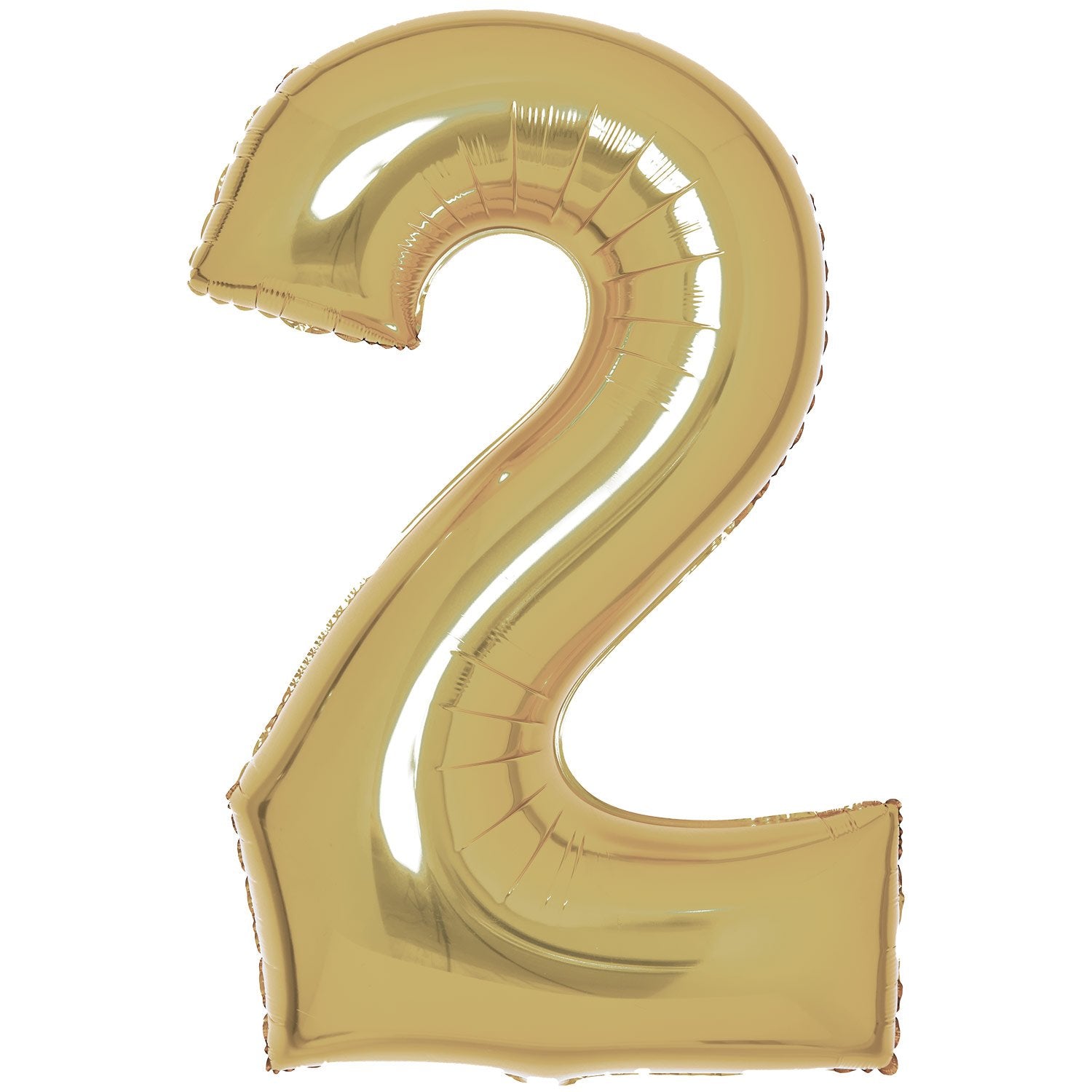 White Gold Foil Number 2 Balloon 89cm