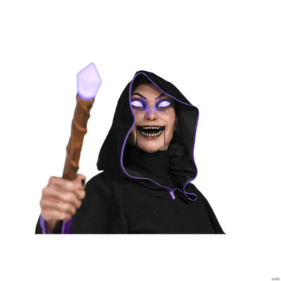 8 Ft. Animated Light-Up Hovering Witch with Broom & Wand