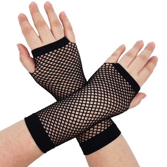 Fishnet Medium Gloves Black