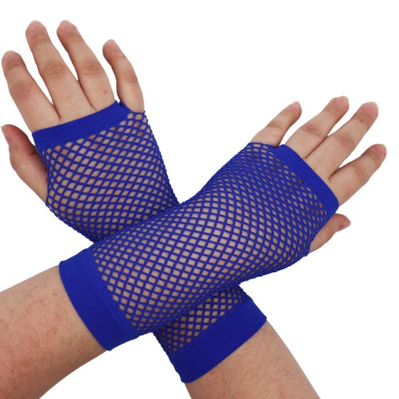 Fishnet Medium Gloves Blue