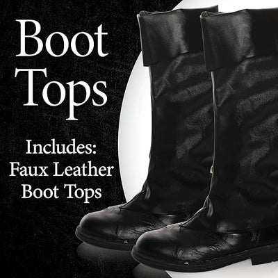 Faux Leather Black Boot Tops
