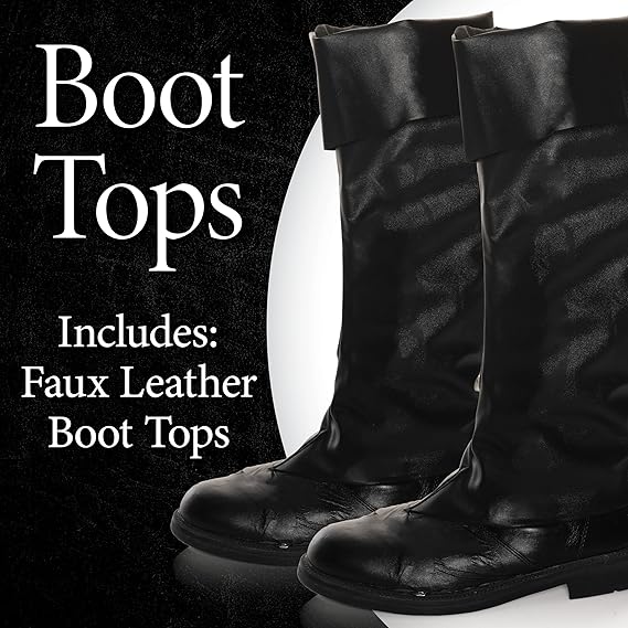 Faux Leather Black Boot Tops