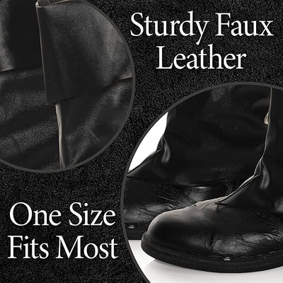 Faux Leather Black Boot Tops
