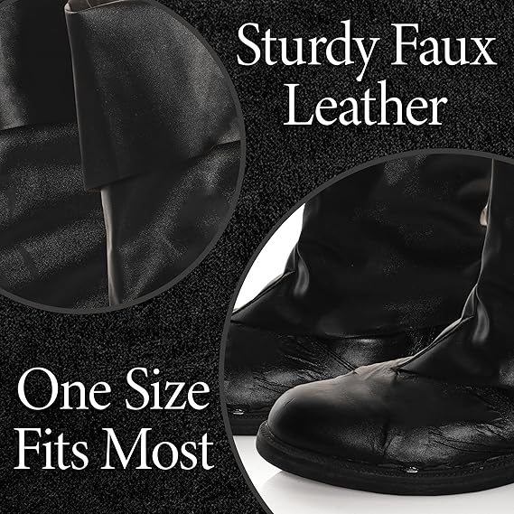 Faux Leather Black Boot Tops